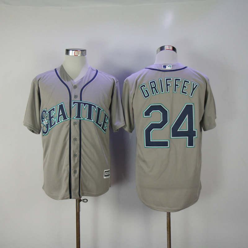 2017 MLB Seattle Mariners #24 Griffey Grey Game Jerseys->seattle mariners->MLB Jersey